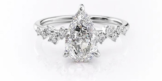 The Mia Decorative Band Moissanite Engagement Ring
