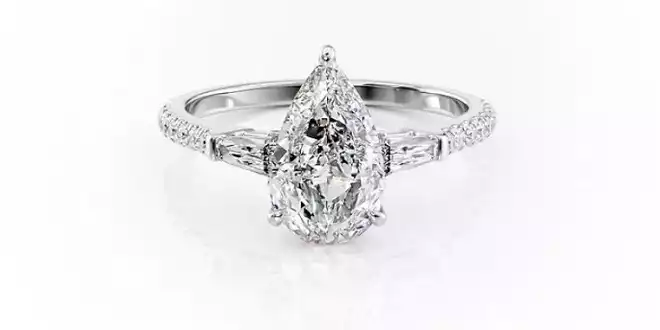 The Pave Liv Moissanite Engagement Ring