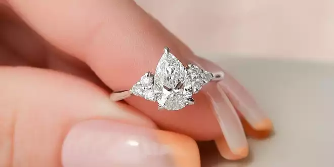 The Scarlett Triple Stone Engagement Ring