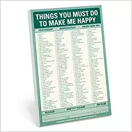 Things You Must Do to Make Me Happy Pad