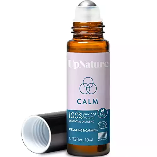 Calm Essential Oil Roll On Blend – Stress Relief Gifts for Women - Calm Sleep, Destress & Relaxation Aromatherapy Oils with Peppermint Oil & Ginger Oil – Perfect Stocking Stuffer