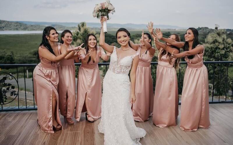 A Bride and Her Bridesmaids