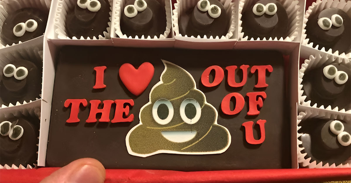 Valentine Poop Emoji Chocolates valentine gift for boyfriend