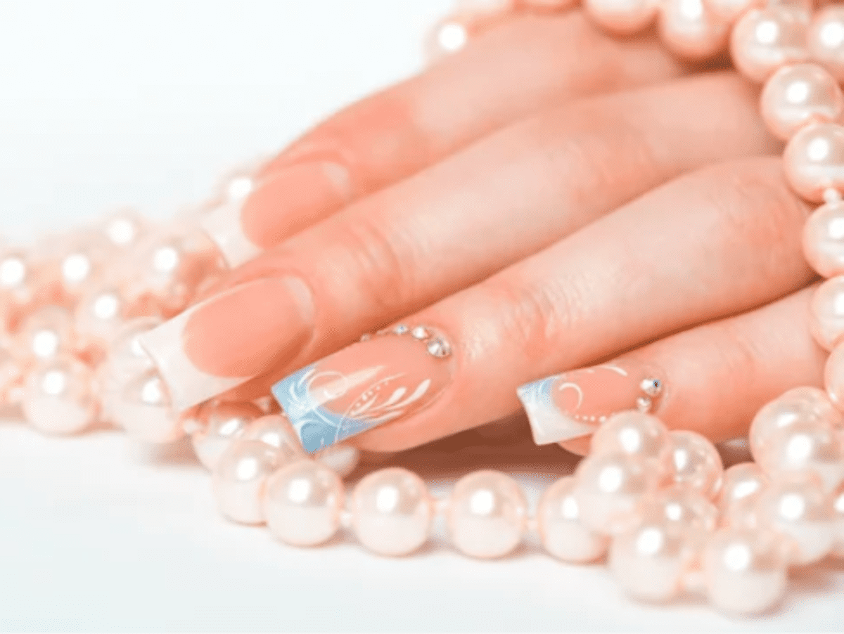 Traditional French Manicure with a Twist