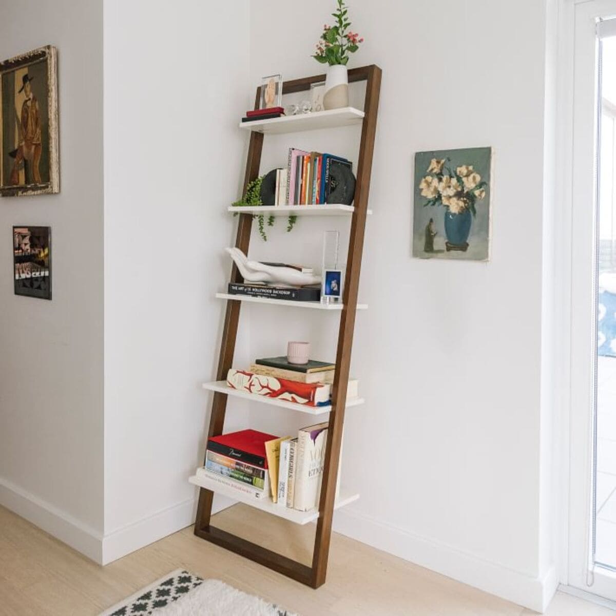 Ladder Leaning Bookshelf